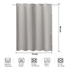 YISURE Extra Long Shower Curtain 96 Inch Linen Style, No