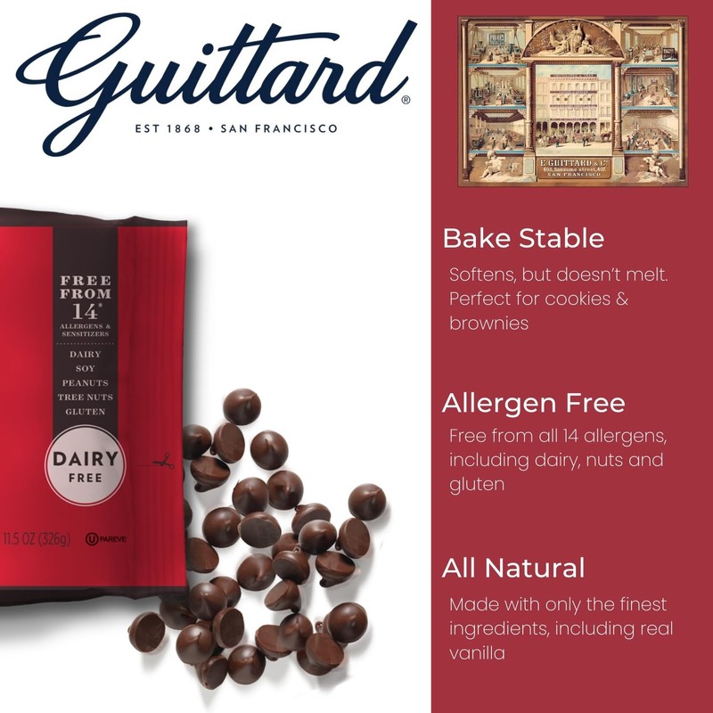 GUITTARD 81638 Real Milk Chocolate Chips - 11.5 oz.