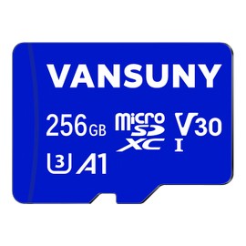 Vansuny 256GB Micro SD Card, microSDXC Memory Card with SD Adapter A1 App Performance V30 4K Video Recording C10 U3 Micro SD for Nintendo,Switch,GoPro,Dash Cam,Action Camera