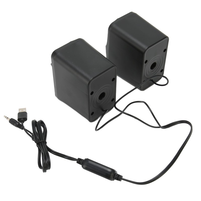 Computer Speaker USB Powered Wired Volume Control Mini Desktop Speaker