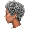 10" 3 Packs Curly Short Grey Crochet Hair for Black