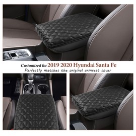 SKTU for 2019 2020 Hyundai Santa Fe Central Console Armrest Pad 2020 Santa Fe TM Seat Box Cover Hyundai Automotive Car Center Console Soft Cushion