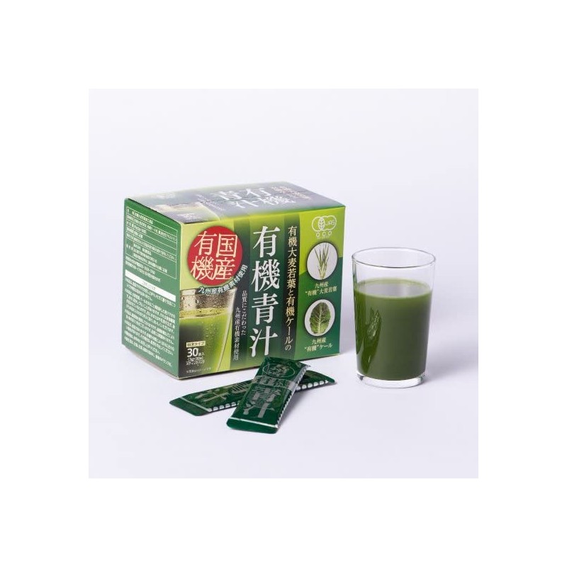 新日配薬品 九州産有機大麦若葉と有機ケールの有機青汁 3gx30袋