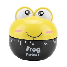 Küchentimer 55 Minuten Timer Zeitmesswerkzeug Eieruhr Mechanisch Lustig Eieruhr Frosch Küchentimer Kochzubehör für das Heimrestaurant(Gelb)