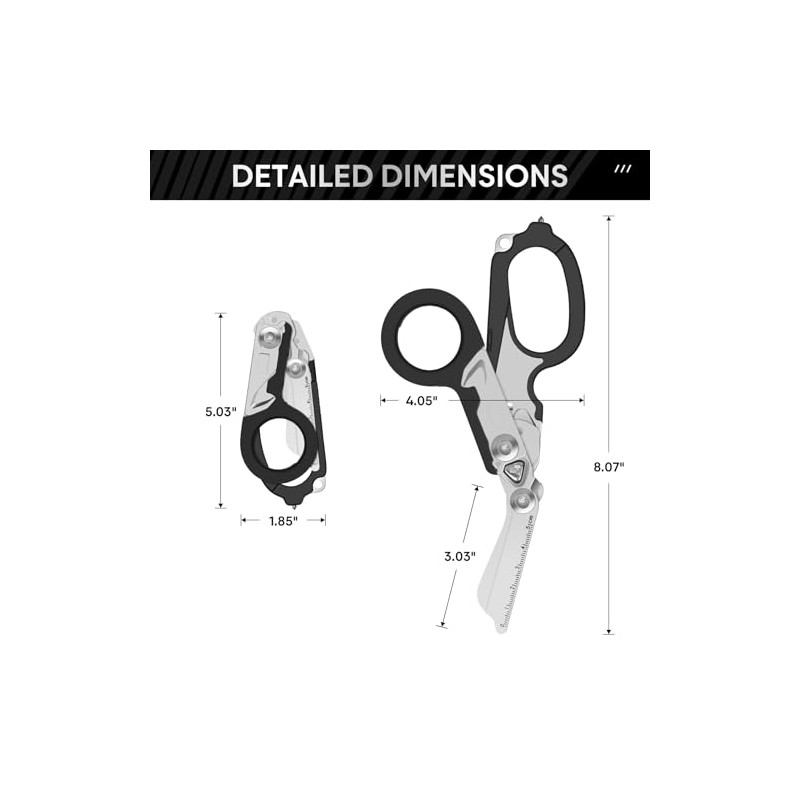 Flrmingigigi Emergency Response Shears, Stainless Steel Foldable Scissors Pliers, Outdoor