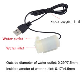 SIPYTOPF 3Pcs DC 3-5V USB Micro Submersible Mini Water Pump for Aquariums Fish Tank Pond Fountain Hydroponics Garden (White)