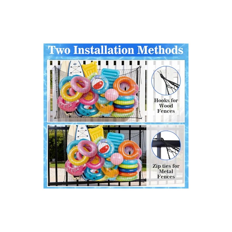 2 PCS Extra Large Pool Float Storage Bags,79×47 in Hanging