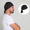 Black Chef Hat Unisex Cap Adjustable Cooking Headgear with Ties,Black