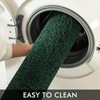 MIULEE Dark Green Absorbent Bath Rugs Soft Small Bathroom Mats