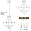 WOAEKR 13.1" Modern Farmhouse Hanging Pendant Lighting, 4-Light Rustic Interior