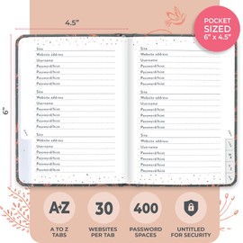 Boxclever Press Password Book. Never Forget a Password Again! Easy to Use Internet Password Book with Alphabetical Tabs for All Your Login Details. Untitled Password Book Small 11 x 15.5cm