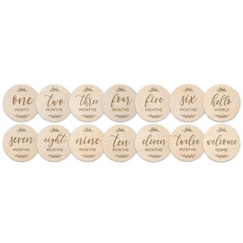 7 Pcs Baby Milestone Cards, 10cm Milestone Baby Cards, Double Sided Milestone Cards, Newborn Infants 0-12 Months Growth Recording New Parents Gift Set Baby Monthly Milestone Cards