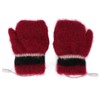 USB Heated Gloves Half Fingerless Flip Burgundy Double Sided Knit