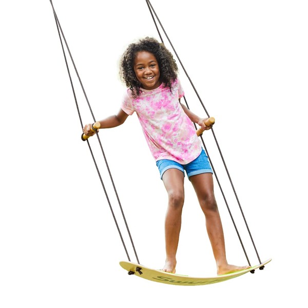 Swurfer Stand Up Tree Swing, Swingset Outdoor Play with Adjustable Handles For Kids, Durable, Weatherproof, Easy Installation, 200lbs, Ages 6 and Up