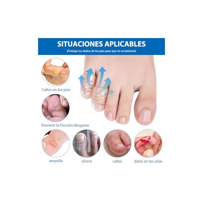 Protector para Dedos de Los Pies, 100 Pcs Separador de