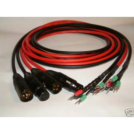 Unbranded 4 Adaptor cables 8' Lugs to XLR for UREI LA2A LA3A 1176