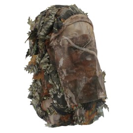 Fousam 3D Camouflage Leafy Full Face Mask Headwear, 2-in-1 Adjustable Hat Mask Netting, Sniper Veil for Ghillie Suit, Hunting