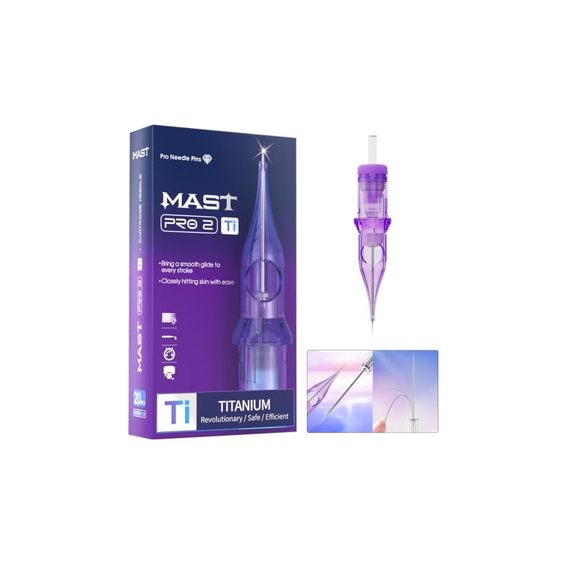 Mast Pro2 Ti Series Tattoo Needles Kit 20pcs Bugpin Round