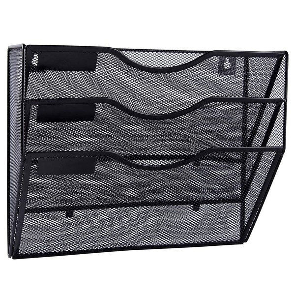 EASEPRES 3 Pockets Mesh Wall File Holder Organizer Office Hanging