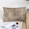 Mamibola Silk Esfahan Persian Carpet Print 28 Throw Pillow Cover
