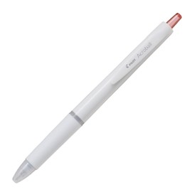 Pilot Acroball Retractable Ballpoint Pen, 0.5mm Fine Point, Oil-Based Red Ink, Off White Body with Elastomer Grip, BAB-15-OWR, Pack of 10