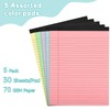 Thboxes Colored Legal Pads 8.5 x 11, Wide Ruled 5