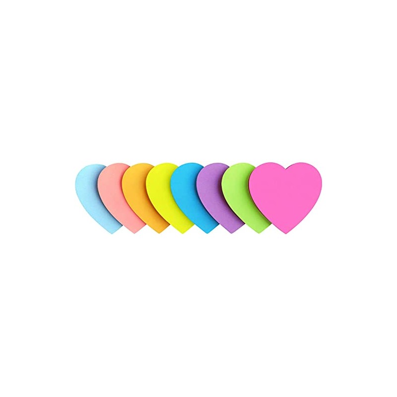 Early Buy 3x3 Heart Shape Sticky Notes 8 Pads/Pack, 75