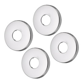 uxcell 4pcs Shower Arm Flange 70mm/2.8" OD Escutcheon Plate Stainless Steel Round Plumbing Cover Plates for 21mm/0.8" Dia Water Pipe Faucet Decoration Accessories, Silver Tone