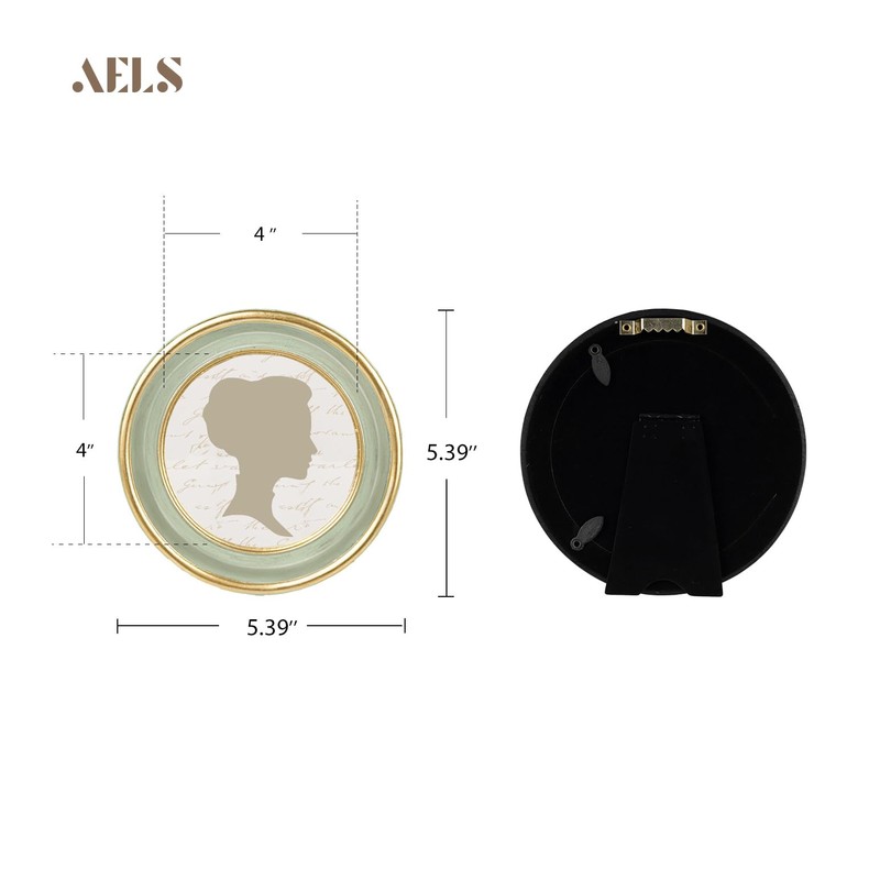 AELS 4x4 Inch Vintage Picture Frame, Elegant Antique Photo Frames