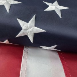 American Flag 4x6 Ft Heavy Duty American Flags for Outside with Embroidered Stars and Sewn Stripes US Flag with Brass Grommets Waterproof UV Resistant for High Wind All Weather