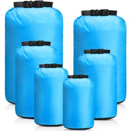 GliCraft 6 Pcs Waterproof Dry Bag Sack Lightweight Outdoor Dry Bags 35 L, 20 L, 15 L, 10 L, 5 L, 3 L Waterproof Boat Bag for Kayaking, Backpacking, Hiking, Camping Rafting(Blue)