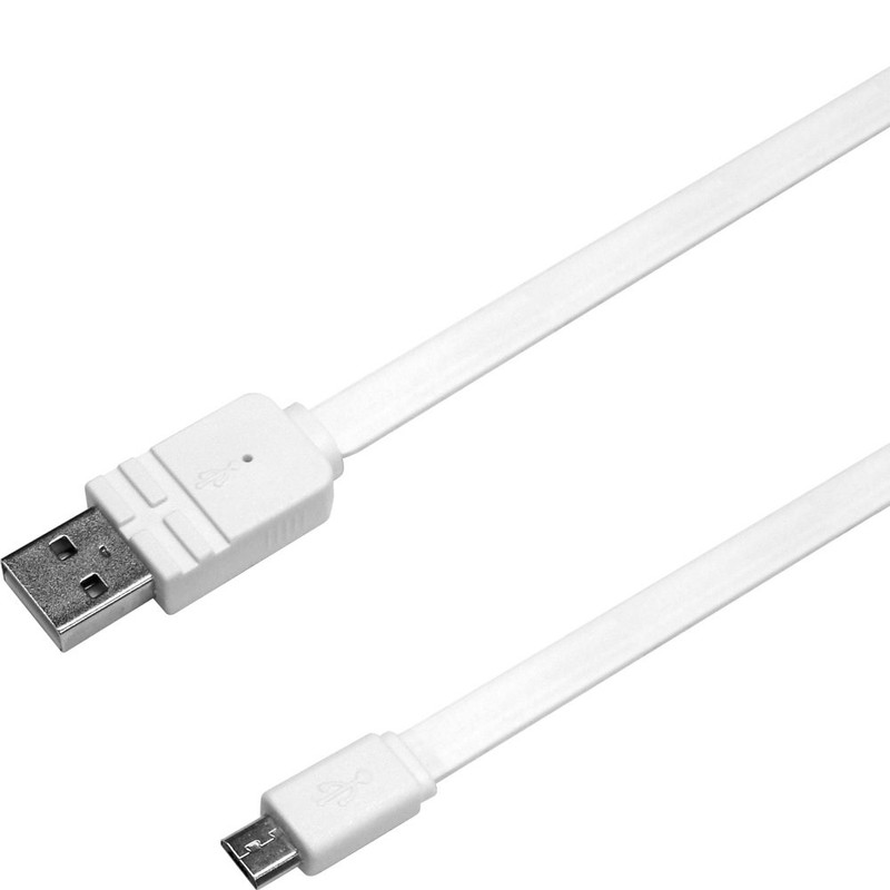 CYBER ・ マイクロUSBフラットケーブル 1.2m ( PCH-2000 用) ホワイト