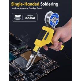 Toolour 60W Soldering Iron Gun with Auto Wire Feeder – One-Handed Fast Heating, Ergonomic Grip, Fast Work, 5-in-1 Kit for DIY & PCB Repair