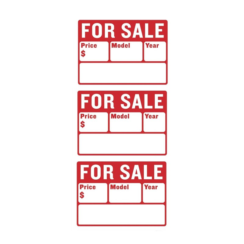 9" X 12" Car For Sale Sign for Car and