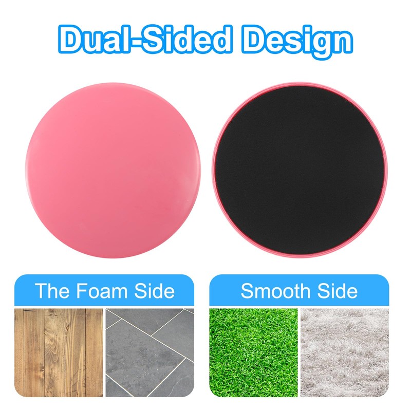 PATIKIL Core Slider for Workout, 17.5cm 2pcs Double Sided Exercise
