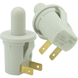 2-Pack 297243800 Refrigerator Door Light Switch Compatible with Frigidaire Kelvinator Gibson Kenmore Crosley Replacement 1465707 AP4370047 EAP2332280 PS2332280 216361000 216472300