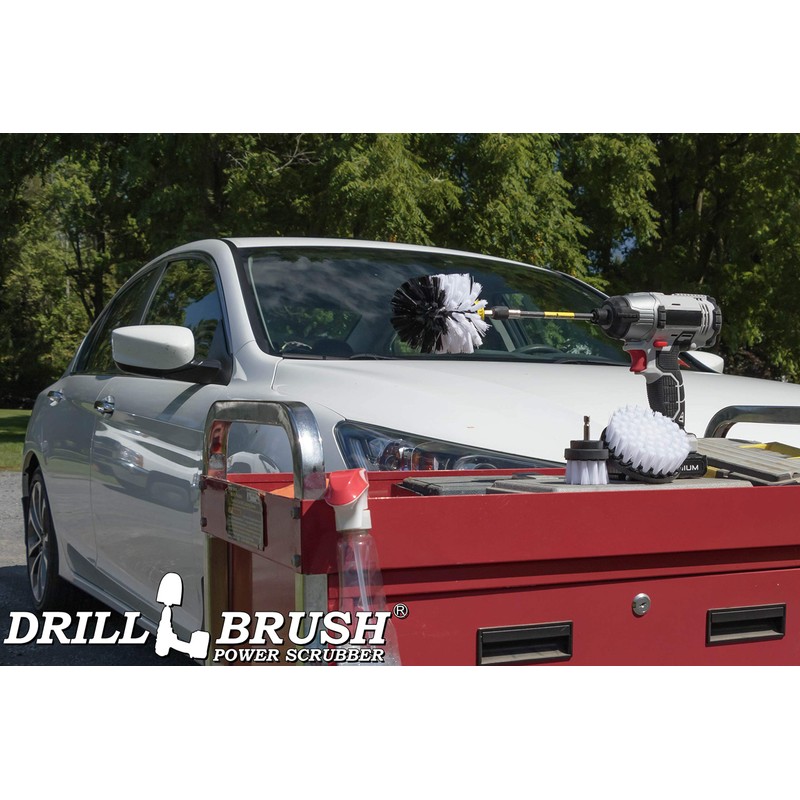 Drill Brush Car Washing and Detailing Power Brush Kit with