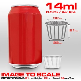 RE-GEN 2500pc Wax Paper Multi-Purpose Cups 14ml 1/2 Oz | Fluid Resistant Waxed Lined Pots | Ideal for Medication Distribution & Application, Home, Kitchen, Arts & Crafts, DIY, Portion Testing Pots