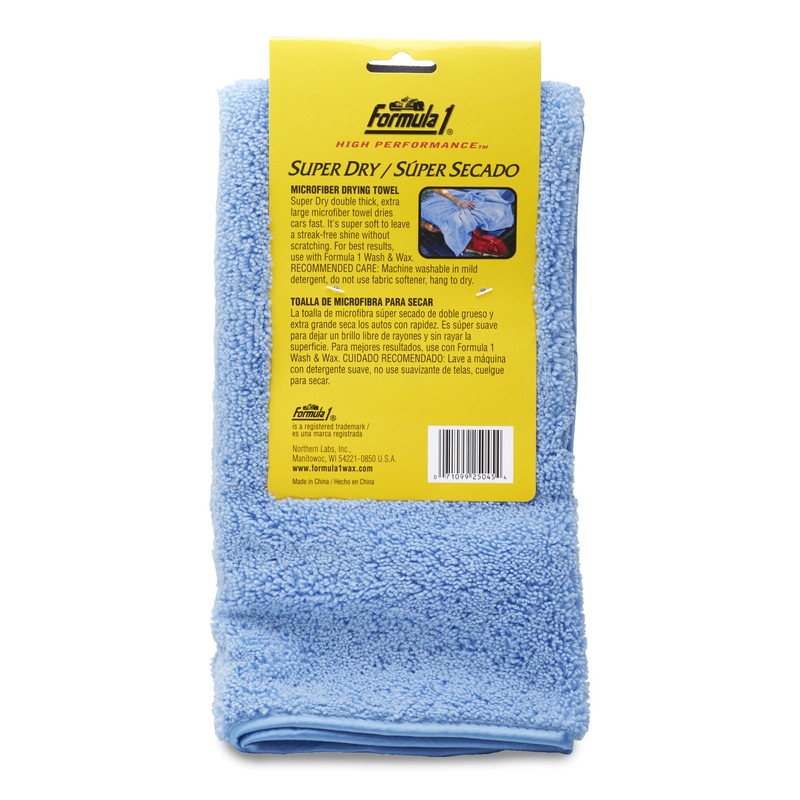 Formula 1 Super Dry Microfiber Drying Towel - Double Thick