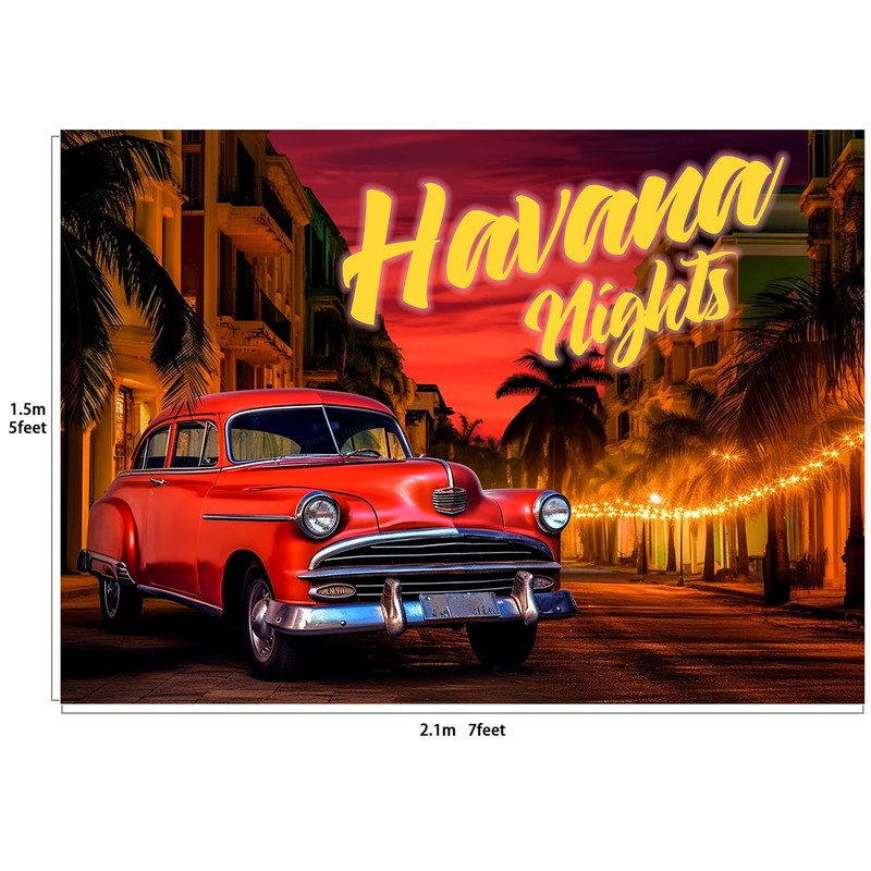 Havana Nights Backdrop Large Banner Dessert Table Decoration Photography Background