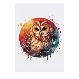 'Tawny Owl' Temporary Tattoo - Water Resistant, Skin-Safe, Non-Toxic Transfer (TO00073791)