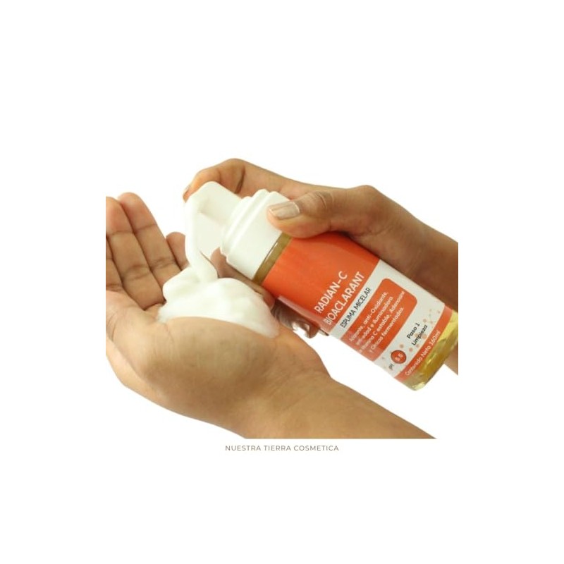 Nuestra Tierra Cosmética Radian Bioaclarant Espuma Micelar Vitamina Adenosine Limpiador