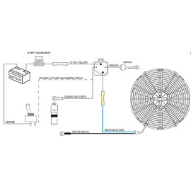 SCP Universal 12" 14" 16" Radiator Electric Cooling Fan Connector Plug Harness