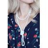 RIAH FASHION Hand Knotted Beads Endless Long Statement Necklace -