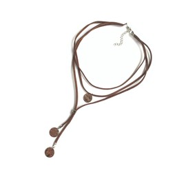 XULAVA Boho Choker Necklaces for Women,Brown Suede Layered Necklace for Women Boho Jewelry Long Necklaces Birthday Gifts for Her