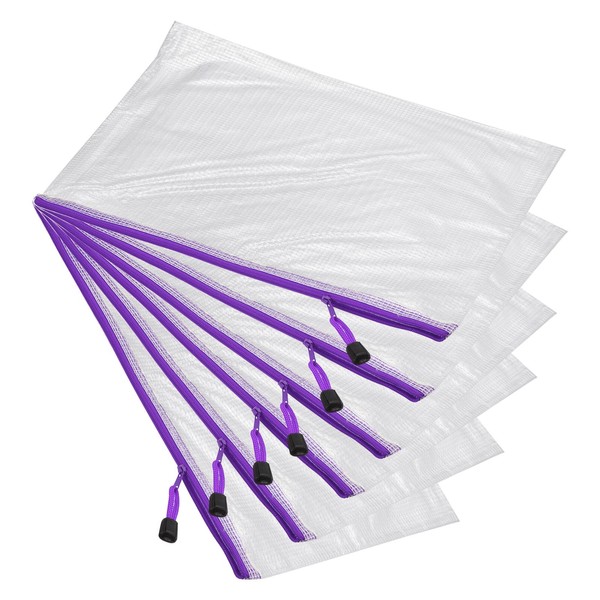YOKIVE 12 Pack Mesh Zipper Bags, A4 Waterproof Mesh File