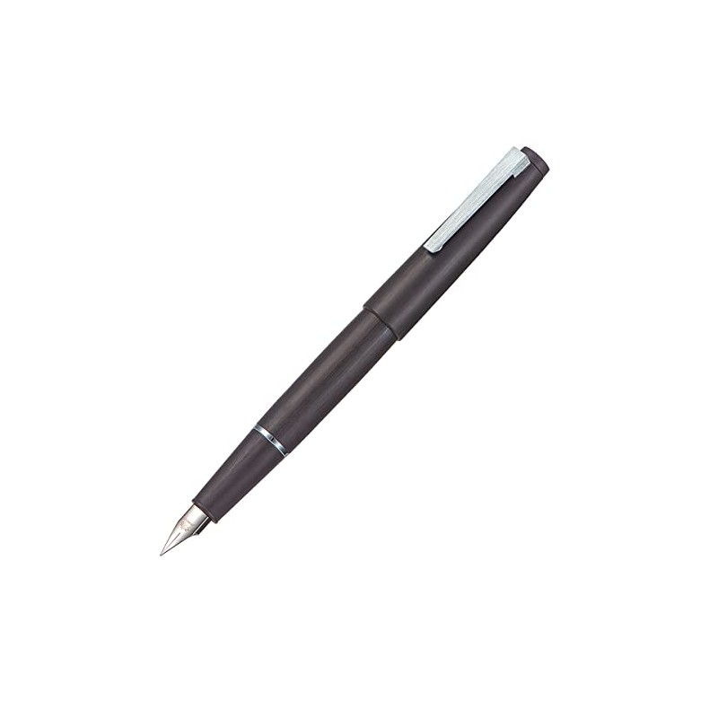 Jinhao 80 - Pluma estilográfica de fibra de carbono cepillada,