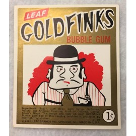 Leaf Goldfinks 1 cent Bubble Gum Vending Machine Advertising Sign / Panel Card