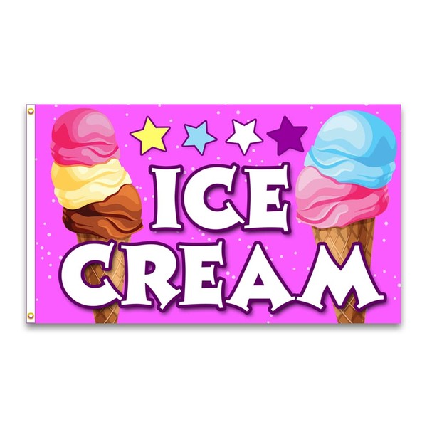 ICE CREAM 3x5 Premium Polyester Flag (Made in the USA)