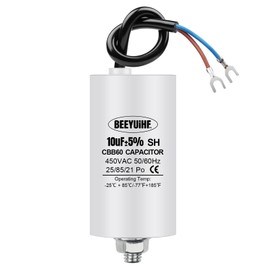 BEEYUIHF CBB60 Motor Capacitor 10µF 450V Capacitor 50/60Hz Starting Capacitor 10uF Motor Running Capacitor with Connection Cable for Electric Motor 35 x 67 mm